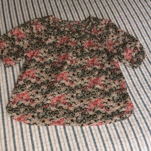 Buttercup Floral Smocked button top